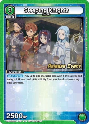 Sleeping Knights — UE07BT: Sword Art Online Release Event Cards