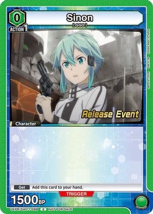 Sinon (088) — UE07BT: Sword Art Online Release Event Cards
