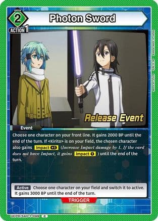 Photon Sword — UE07BT: Sword Art Online Release Event Cards