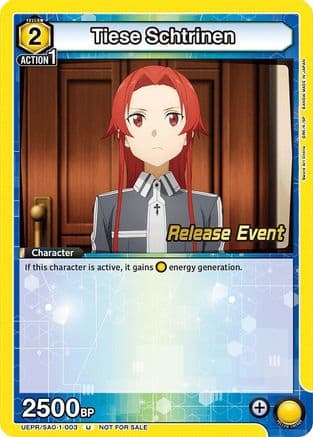 Tiese Schtrinen — UE07BT: Sword Art Online Release Event Cards