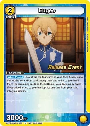 Eugeo (005) — UE07BT: Sword Art Online Release Event Cards