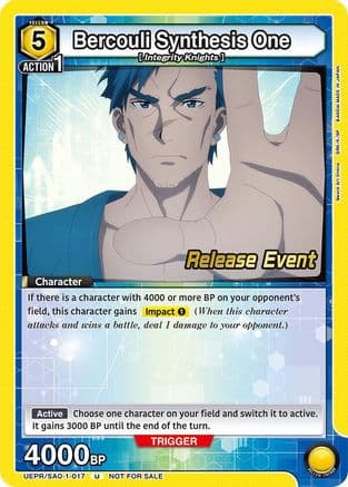 Bercouli Synthesis One — UE07BT: Sword Art Online Release Event Cards