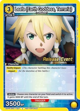 Leafa (Earth Goddess, Terraria) (027) — UE07BT: Sword Art Online Release Event Cards