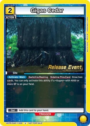 Gigas Cedar — UE07BT: Sword Art Online Release Event Cards