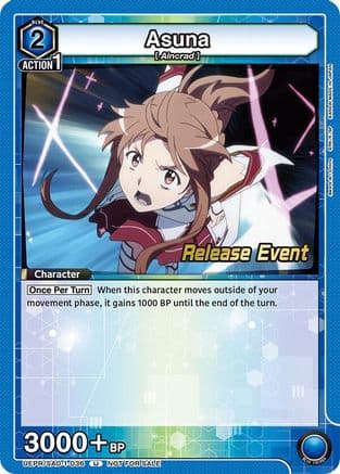 Asuna (036) — UE07BT: Sword Art Online Release Event Cards