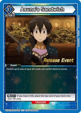 Asuna's Sandwich — UE07BT: Sword Art Online Release Event Cards