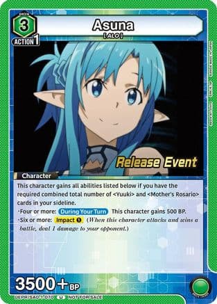 Asuna (070) — UE07BT: Sword Art Online Release Event Cards