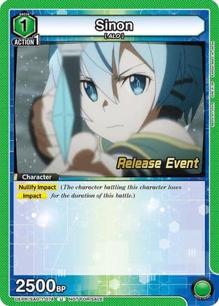Sinon (074) — UE07BT: Sword Art Online Release Event Cards