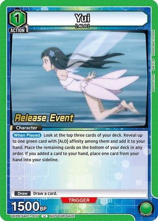 Yui (077) — UE07BT: Sword Art Online Release Event Cards