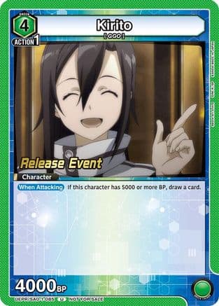 Kirito (085) — UE07BT: Sword Art Online Release Event Cards