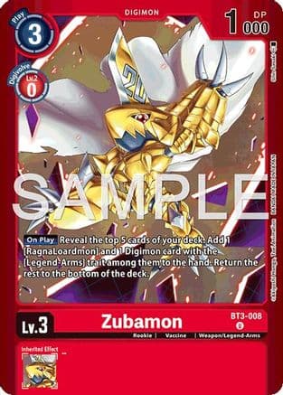 Zubamon — Limited Card Pack -Billion Bullet- Digimon Card Game card by Atsushi Tanioka