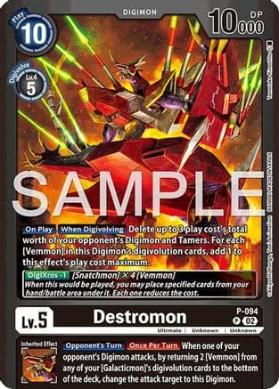 Destromon - P-094 — Limited Card Pack -Billion Bullet- Digimon Card Game card by Atsushi Kamei