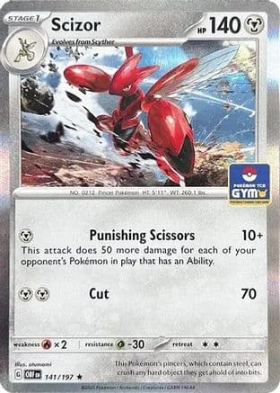 Scizor - 141/197 (Pokemon Gym Promo) — Miscellaneous Cards & Products