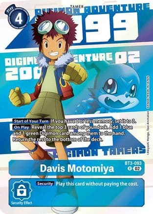 Davis Motomiya (Digimon Animation Series 25th Anniversary Set) — Digimon Card Game card