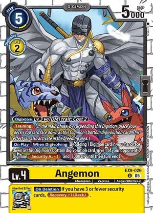 Angemon — Versus Monsters Digimon Card Game card by Akiyoshi Hongo, Toei Animation