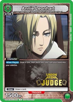 Annie Leonhart (Judge Pack) — Union Arena Promotion Cards