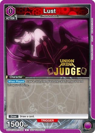 Lust (Judge Pack) — Union Arena Promotion Cards