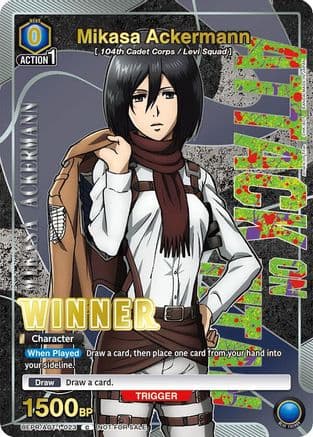 Mikasa Ackermann (Winner) — Union Arena Promotion Cards