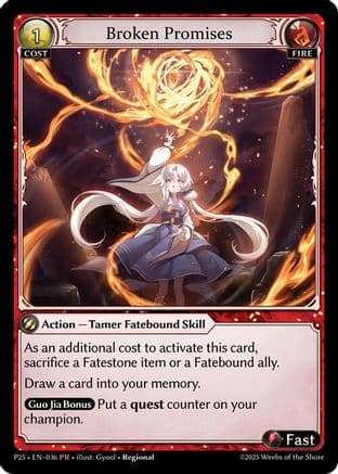 Broken Promises — Promotional Cards