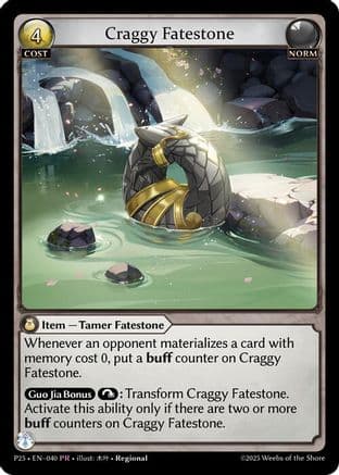 Craggy Fatestone — Promotional Cards