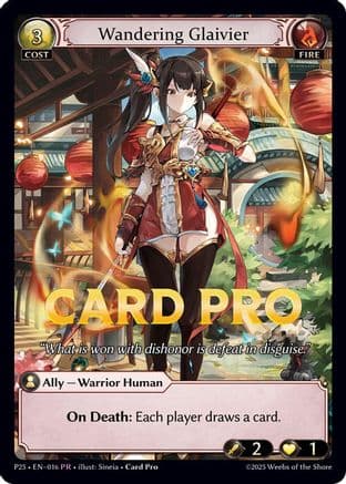 Wandering Glaivier — Promotional Cards