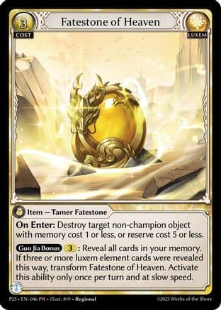 Fatestone of Heaven — Promotional Cards