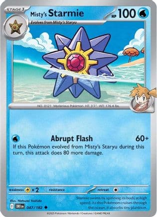 Misty's Starmie — SV10: Destined Rivals Pokémon TCG card by Naoki Saito