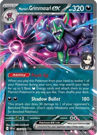 Marnie's Grimmsnarl ex — SV10: Destined Rivals Pokémon TCG card by Unknown