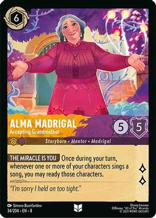 Alma Madrigal - Accepting Grandmother — Reign of Jafar Disney Lorcana card by Simone Buonfantino