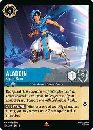Aladdin - Vigilant Guard — Reign of Jafar Disney Lorcana card by Marcel Berg