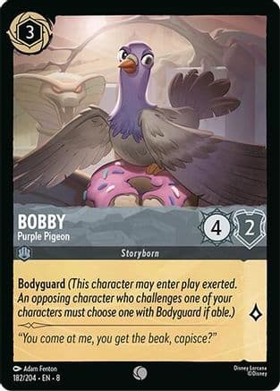 Bobby - Purple Pigeon — Reign of Jafar Disney Lorcana card by Adam Fenton