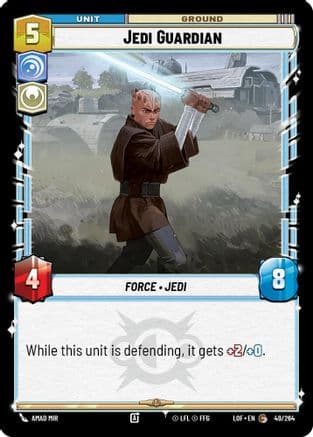 Jedi Guardian — Legends of the Force Star Wars: Unlimited card by Amad Mir