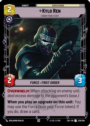 Kylo Ren - I Know Your Story — Legends of the Force Star Wars: Unlimited card by Benjamin Paulus