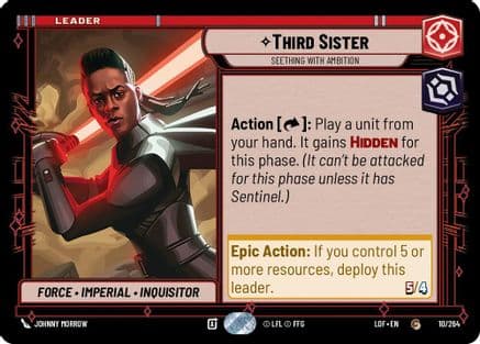 Third Sister - Seething With Ambition — Legends of the Force Star Wars: Unlimited card by Johnny Morrow