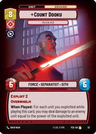 Count Dooku - Fallen Jedi — Organized Play Promos
