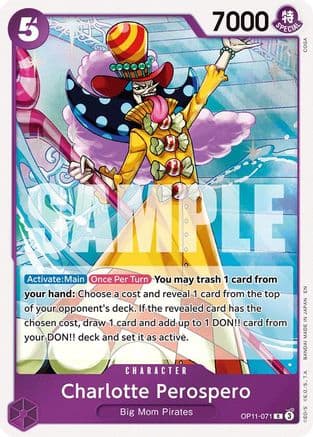 Charlotte Perospero — A Fist of Divine Speed One Piece Card Game card by COSA