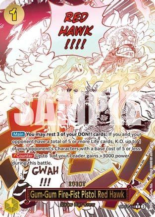 Gum-Gum Fire-Fist Pistol Red Hawk (Alternate Art) — A Fist of Divine Speed