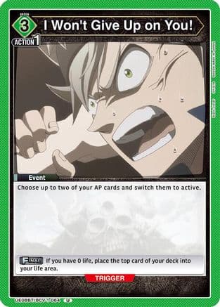 I Won't Give Up on You! — UE08BT: Black Clover