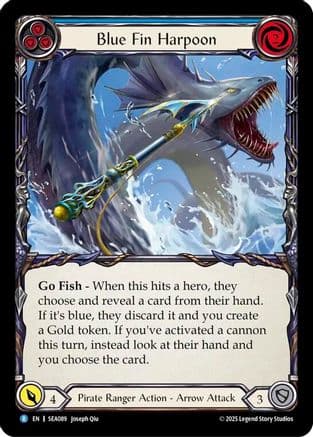 Blue Fin Harpoon — High Seas Flesh and Blood card by Joseph Qiu