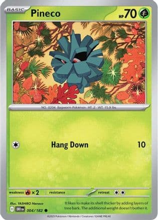 Pineco — SV10: Destined Rivals Pokémon TCG card by Suwama Chiaki