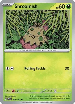 Shroomish — SV10: Destined Rivals Pokémon TCG card by Ken Sugimori