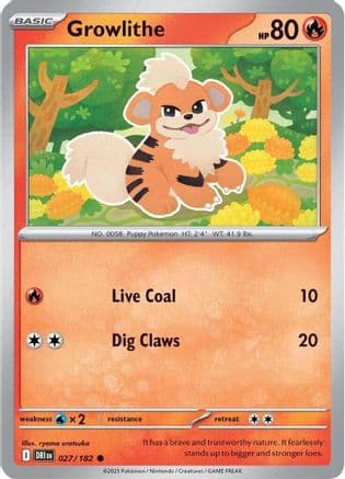 Growlithe — SV10: Destined Rivals Pokémon TCG card by Ryota Murayama