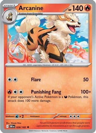 Arcanine — SV10: Destined Rivals Pokémon TCG card by Hasuno