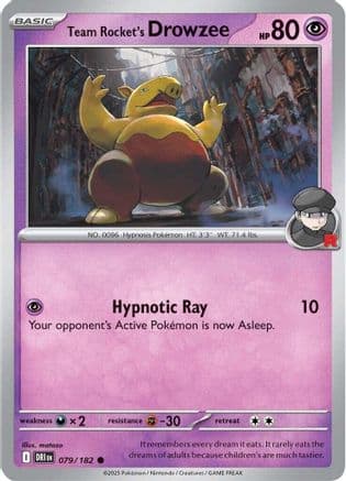 Team Rocket's Drowzee — SV10: Destined Rivals Pokémon TCG card by Unknown