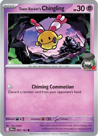 Team Rocket's Chingling — SV10: Destined Rivals Pokémon TCG card by Atsuko Nishida