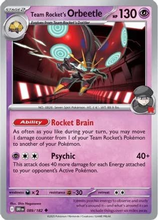 Team Rocket's Orbeetle - 089/182 — SV10: Destined Rivals
