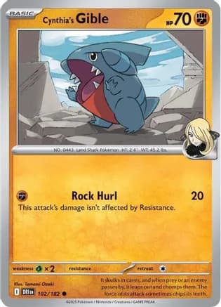 Cynthia's Gible — SV10: Destined Rivals