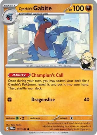 Cynthia's Gabite — SV10: Destined Rivals