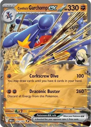 Cynthia's Garchomp ex - 104/182 — SV10: Destined Rivals