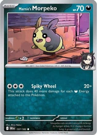 Marnie's Morpeko — SV10: Destined Rivals Pokémon TCG card by Mina Nakai